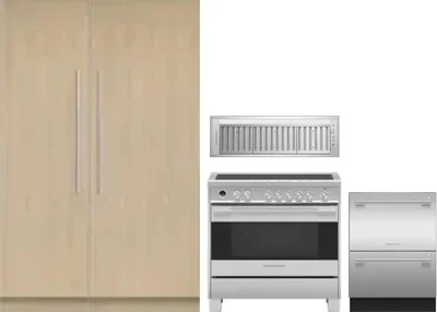 5 Piece Package Includes Refrigerator, Freezer, Range, Hood And Dishwasher